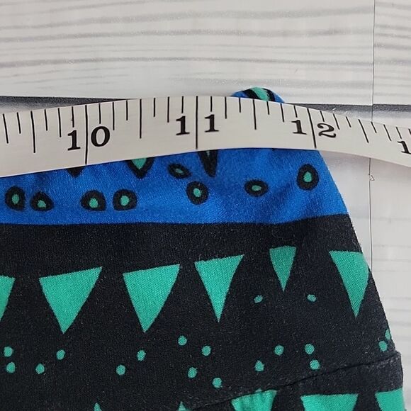 LulaRoe leggings abstract print - blue & green Women's Size XS - Picture 8 of 10